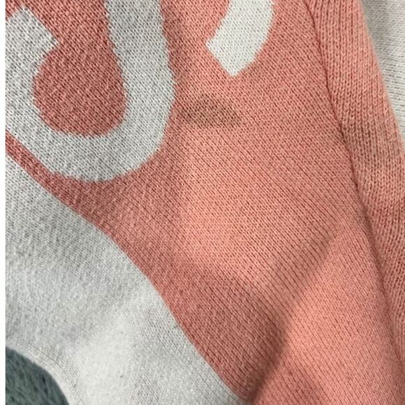 Calvin Klein Jeans Colorblock Logo Sweatshirt Small Pink White FLAW - Picture 4 of 9